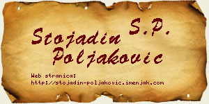 Stojadin Poljaković vizit kartica